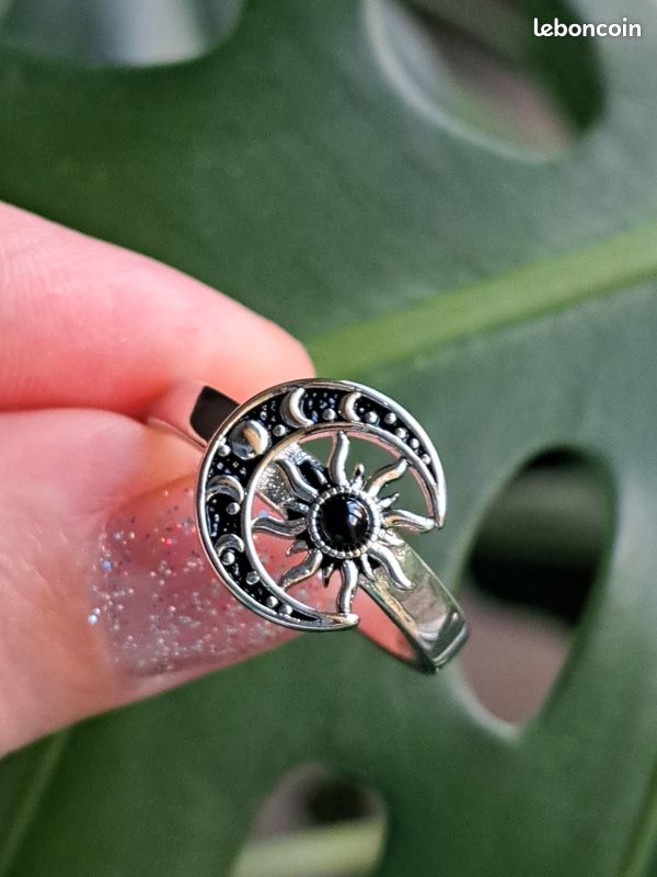 Bague Argent 925 Pierre De Lune Goutte – Bague Index Coréenne Ajustable, Style Élégant Et Tendance Femme