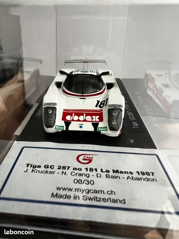 NO SPARK Tiga GC 287 #198 6th 24 Heures du Mans 1988 1/43 GCAM Edition Limitée - Collection