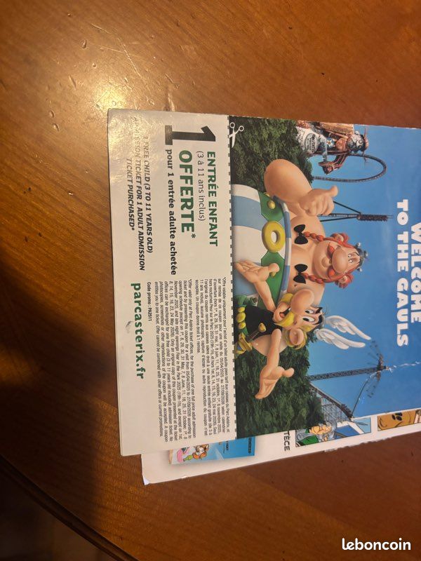 Entrée parc Astérix (image 3)