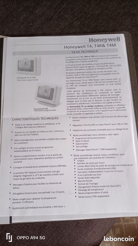 Thermostat honeywell (image 2)