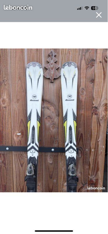Ski Rossignol Pursuit GT Carbon + Fixations - Occasion - Taille 156 à 160cm