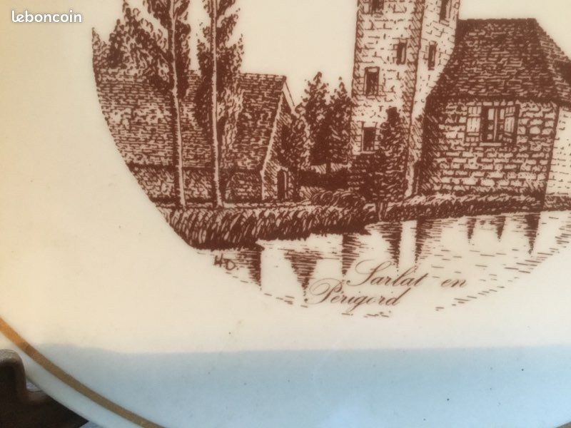 Assiette porcelaine et or fin (image 3)