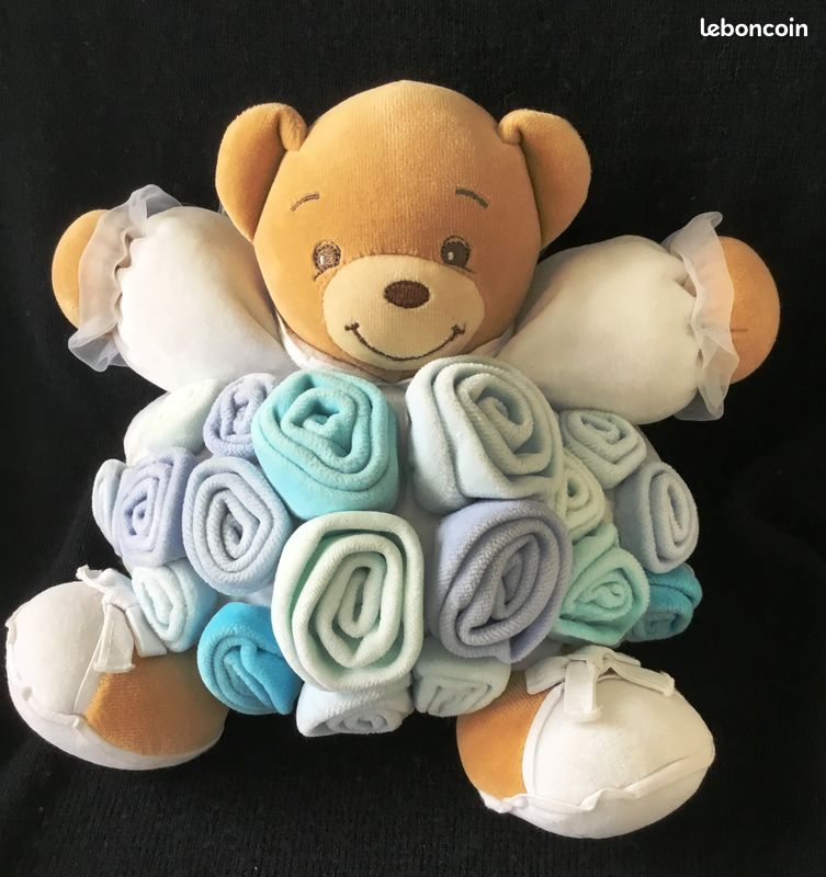 Gm peluche boule ours collector bleu * kaloo (image 1)