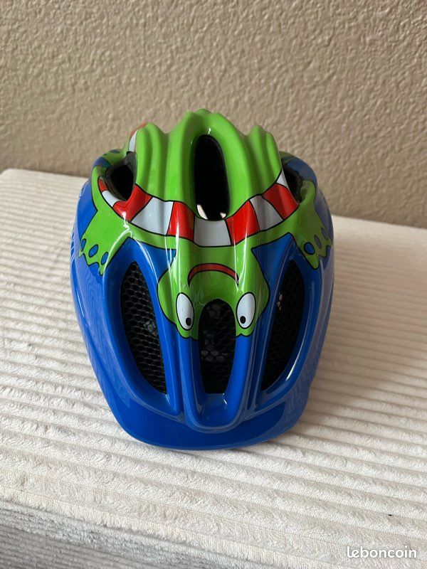 Casque De Velo On Bike Casque de Vélo Enfant Réglable Taille S 52-56 Cm Bleu Trous Aérodynamiques