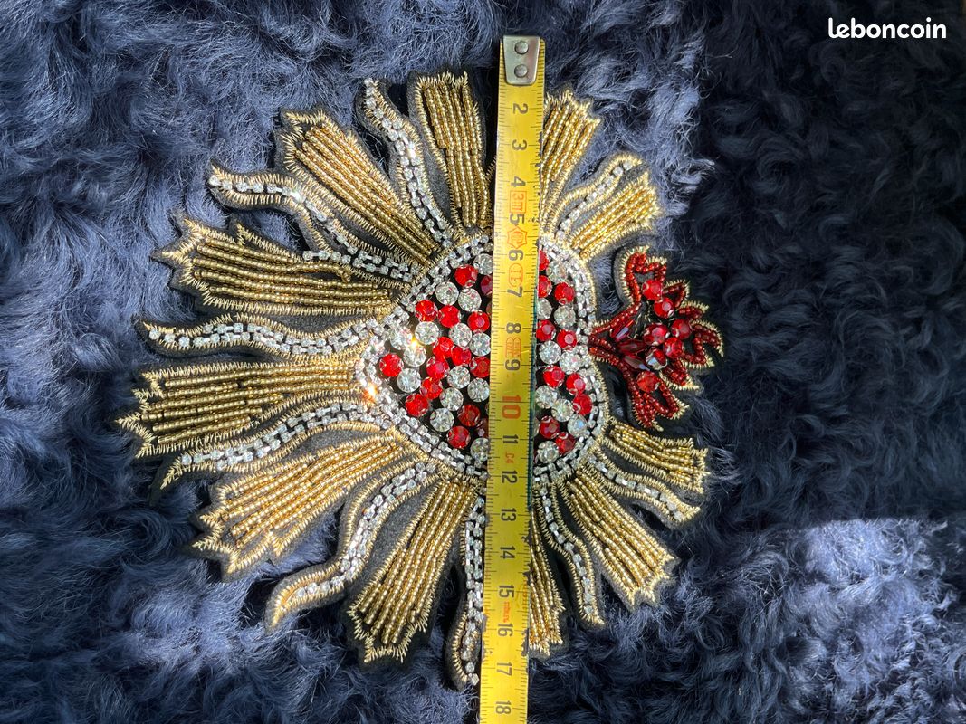 Create Idea 2pcs Patchs Brodés Coeur Fleur - Appliques Broderie Pour Vêtements, Vestes Et Couture