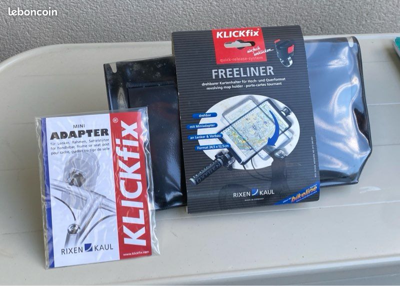 Support KlickFix Freeliner Pour Cartes - Guidon Ou Potence - Format 24,5x12,5cm