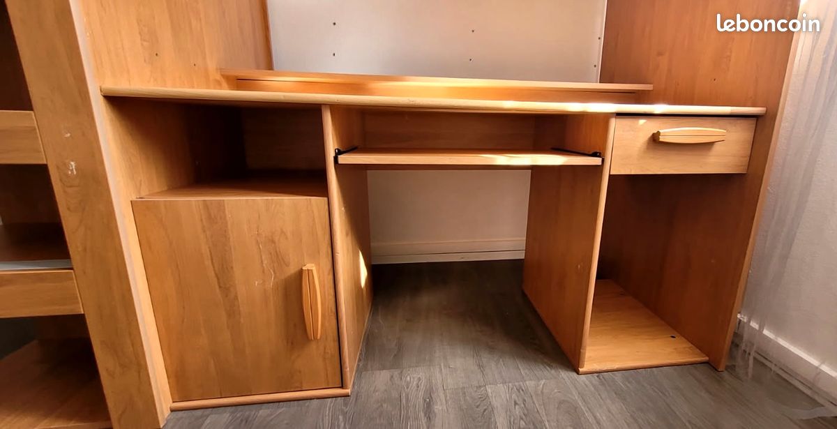 Mezzanine 1 place, bureau & armoire intégrées (image 4)