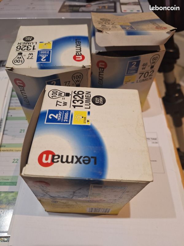 Lot de 3 ampoules 100 W Lexman (image 1)
