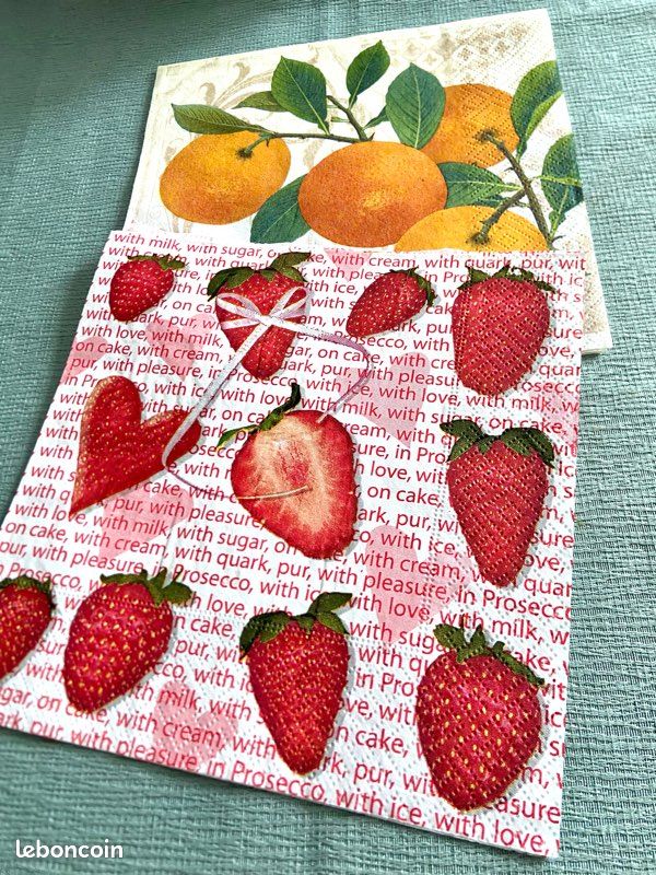 Serviettes en papier Thème Fruits (image 2)