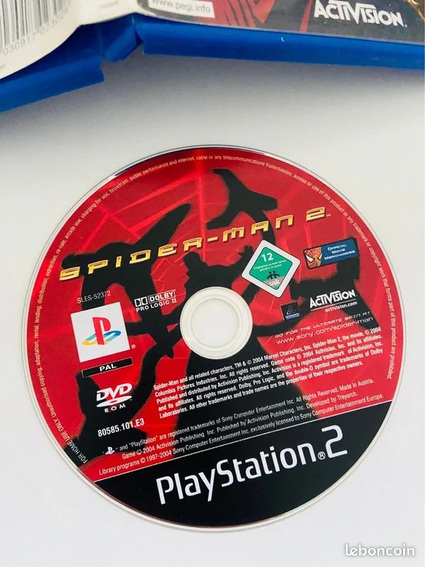 Jeu SPIDER-MAN PS2 PlayStation 2 - Version Française Complète Avec Manuel