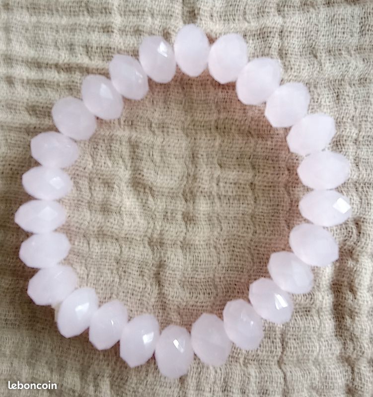 Bracelet perles en verre roses- anges78 - 6 (image 2)