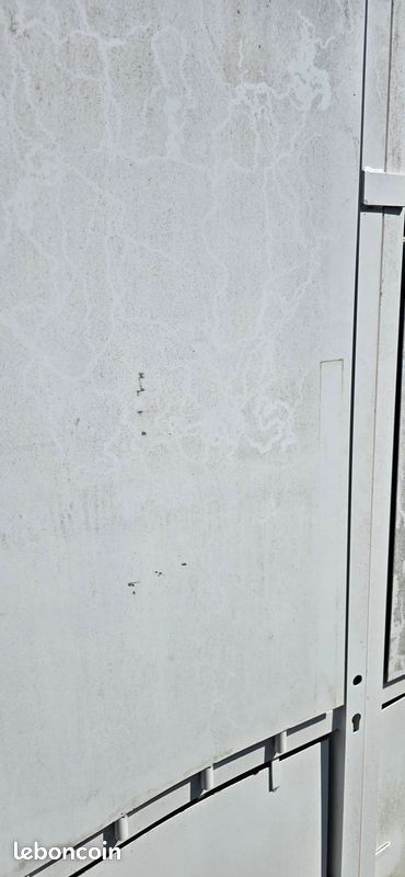 Portail blanc 2 battants en aluminium largeur 3.50m (image 3)