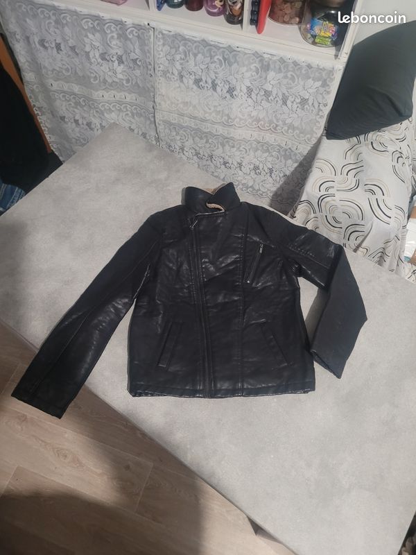 Veste Simili Blouson Cuir GarÃ§on 12 Ans Blouson Simili Cuir