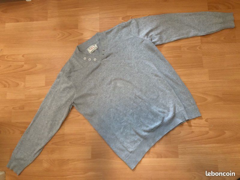 Beau pull gris clair ML T. XL homme TBE (image 1)