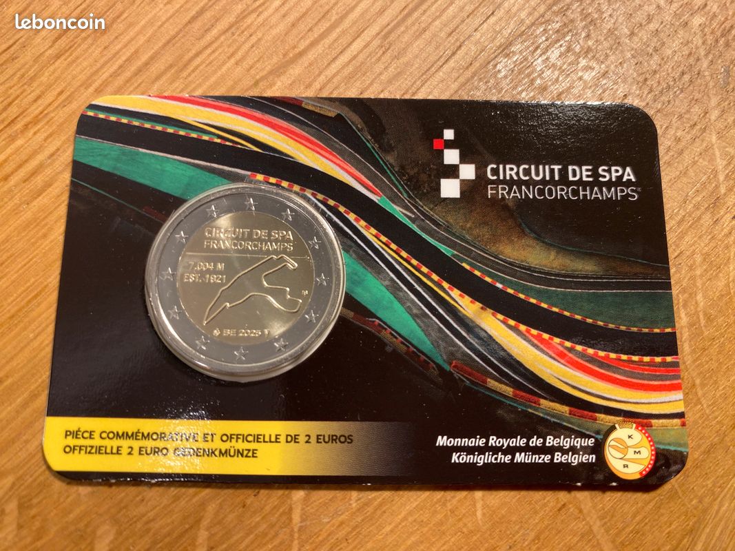 Coincard 2€ Euros Commémorative Belgique 2025 Spa - Foto 8
