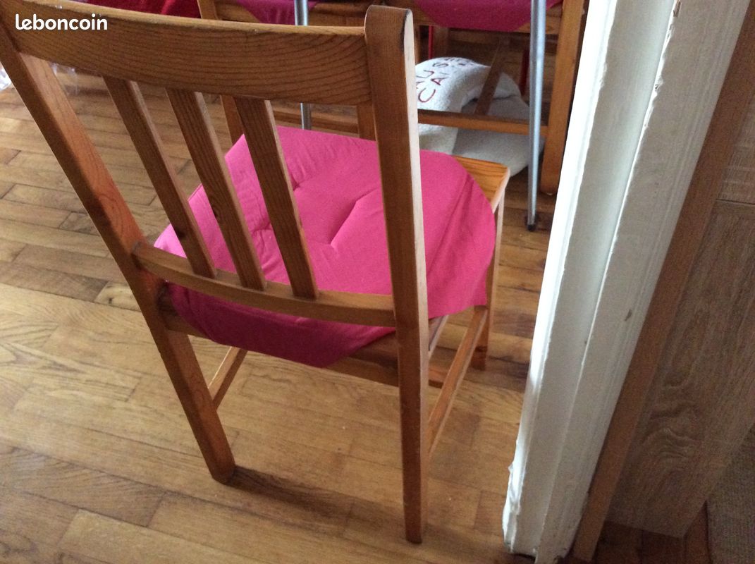 Lot de 4 chaises en bois vernis (image 2)