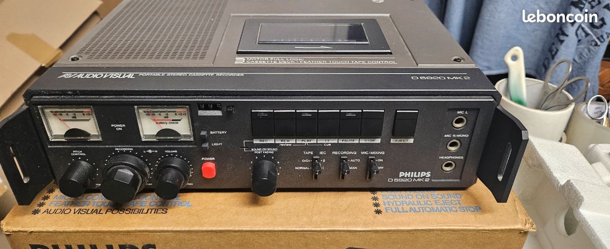 RARE ENREGISTREUR MICROCASETTE stéréo vintage Fisher PH-M88, avec Walkman. Japon EUR 137,92