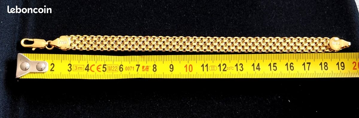 Bracelet femme en metal doré. Maille américaine. Neuf (image 5)