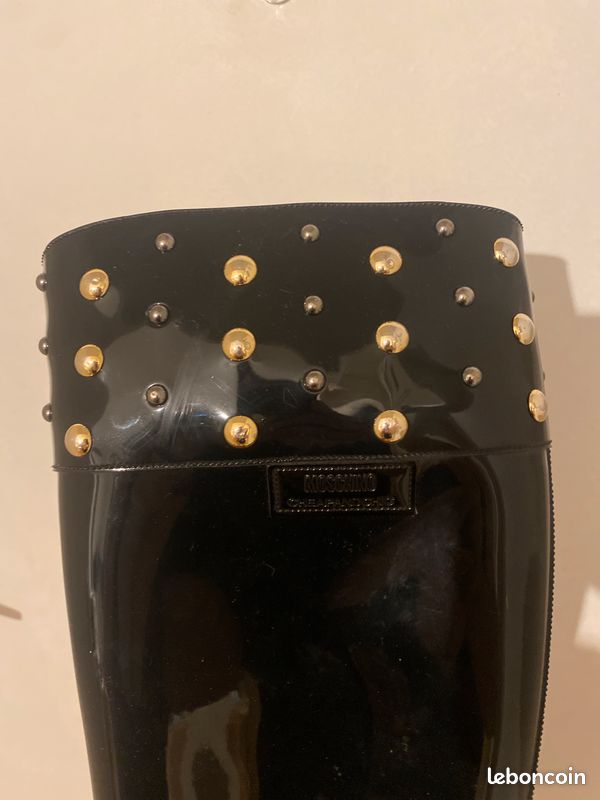 Botte/bottine moschino caoutchoucs noir 41 (image 2)
