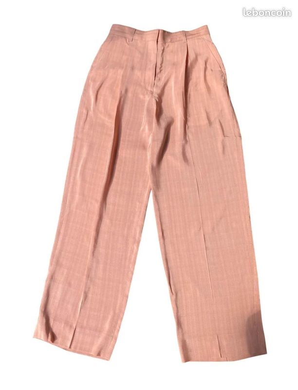 Pantalon Sandro Taille 38 - Slim, Bleu, Coton Élasthanne, Occasion Très Bon État