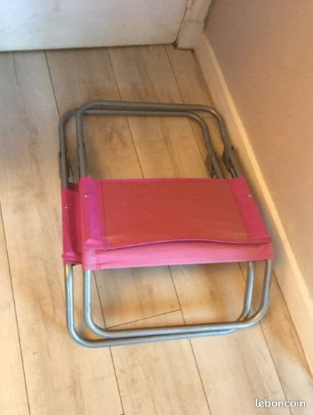 2 chaises d extérieur pliables roses (image 2)