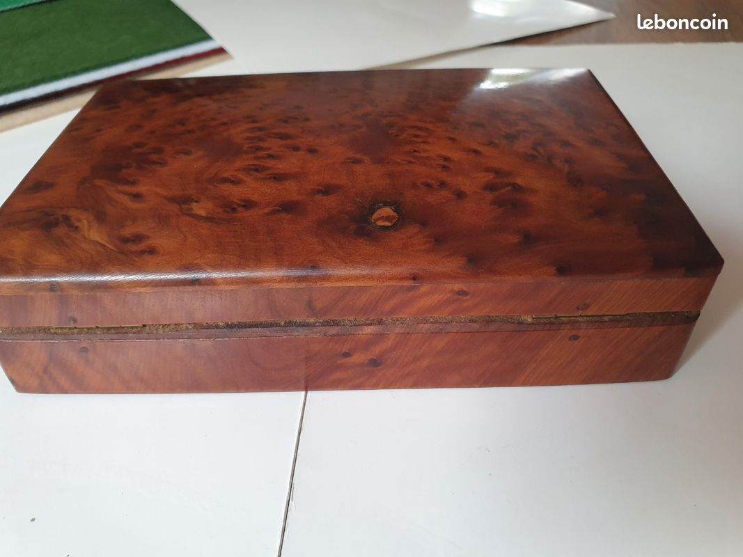 Boite loupe bois ancienne marqueterie (image 3)