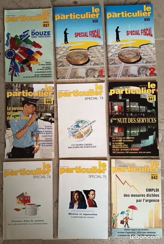 Lot de revues "Le Particulier" année 1993 complète (image 1)
