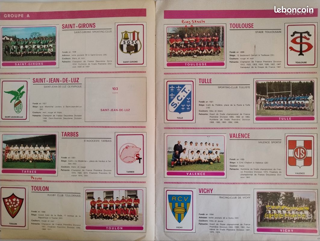 Album Panini Rugby 1976 (image 2)