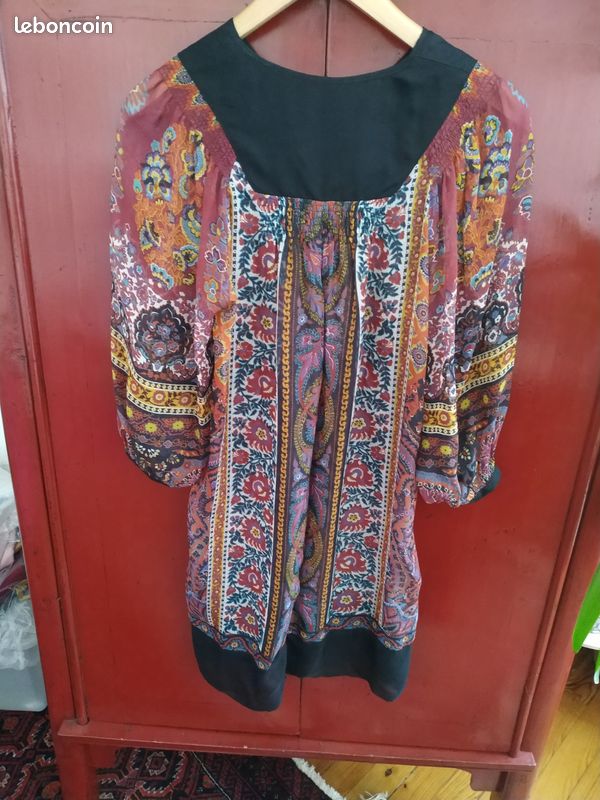Tunique soie Zara bohême (image 2)