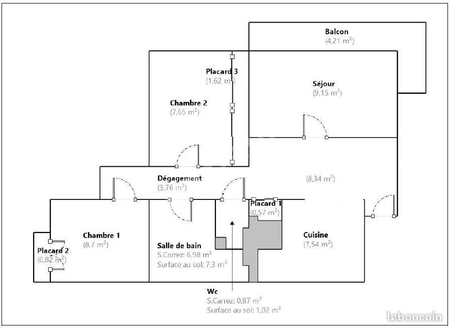 Appartement 3 pièces 62 m² · à Nancy · 62 m² · 780 €/mois