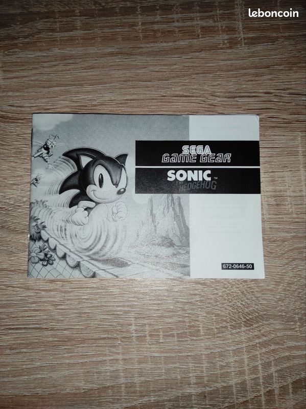 Notice De Jeu Sonic – Pour Game Gear – D'occasion