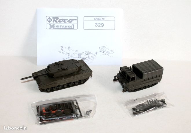 Train HO Roco Minitanks - 6ème Panzer Armée - 3 Voitures #A1994 - Artitec - Détaillé