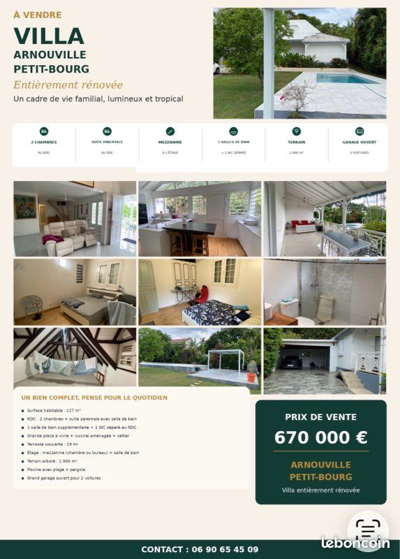 Maison 5 pièces 127 m² · à Petit-Bourg · 127 m² · 670 000 €