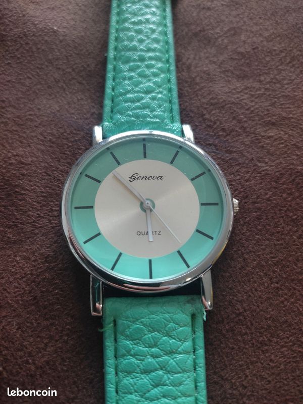 Montre femme fantaisie Verte Geneva (image 2)