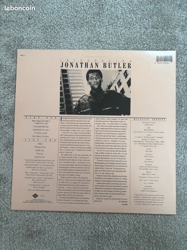 Jonathan Butler vinyle 33 tours jazz🥁 (image 2)