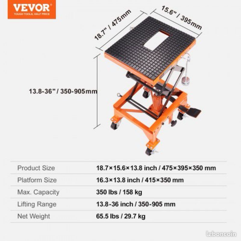 VEVOR Cric à Bras 2 Pièces - Capacité 150 Kg, Hauteur Réglable 18 Cm, Niveau Magnétique - Pour Meubles, Portes, Fenêtres
