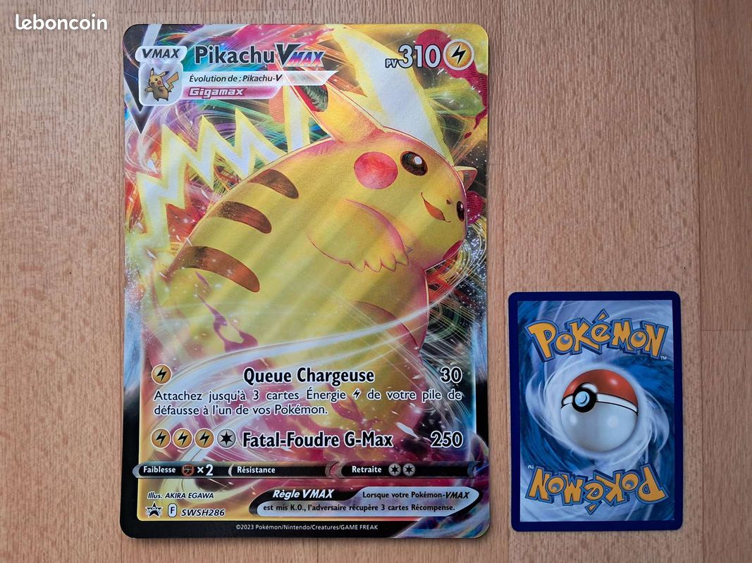 Carte Jumbo Pikachu VMAX EB12.5 Zénith Suprême Pokémon 15x20cm (neuve) (image 1)