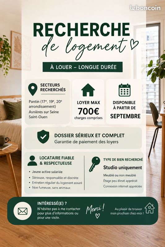 Appartement 1 pièce 30 m² · à Paris · 30 m² · 700 €/mois