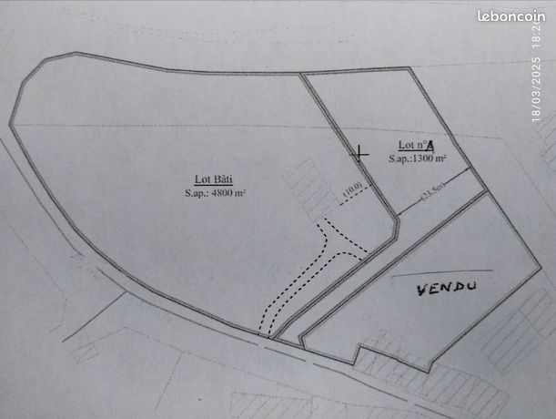 Terrain constructible 6100m2