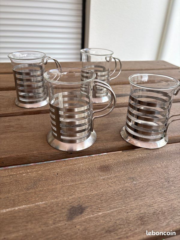 Tasses verre et métal (image 2)