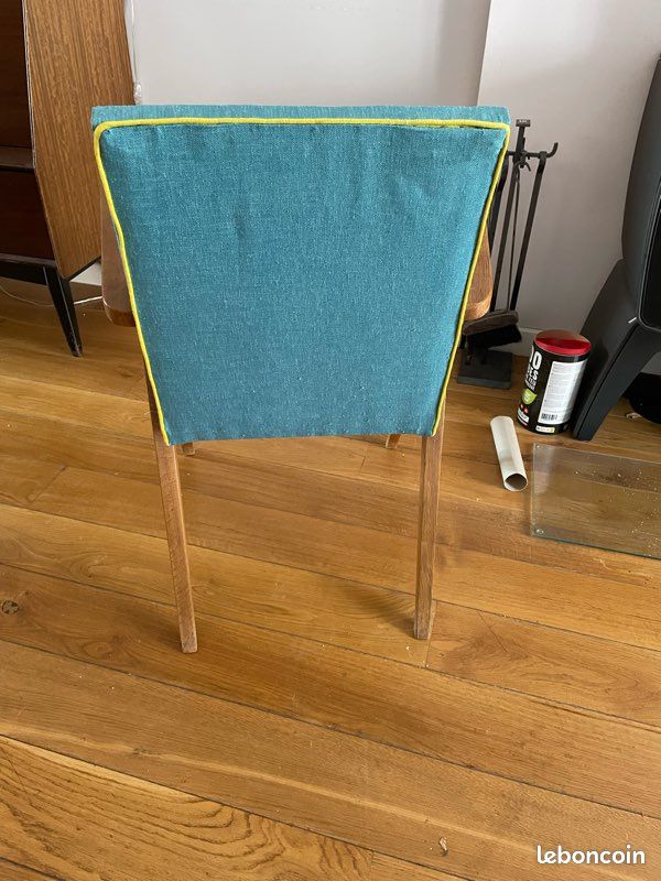 Fauteuil vintage retapissé (image 3)