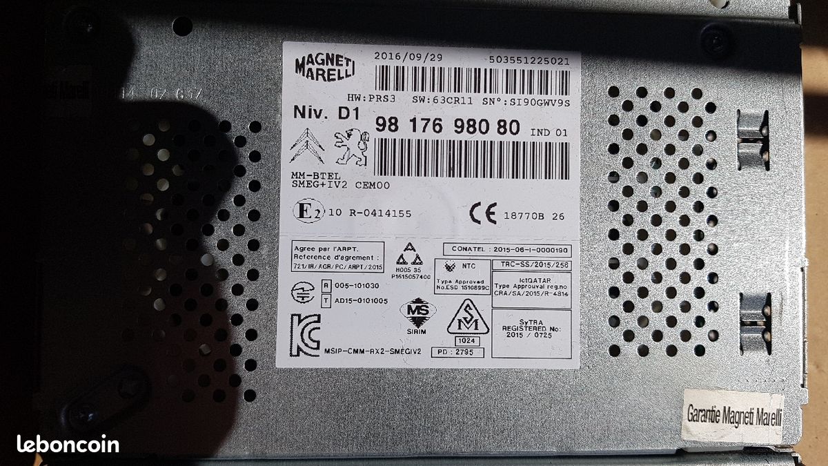 Autoradio c3 2 ds3 smeg+ iv2 Équipement auto