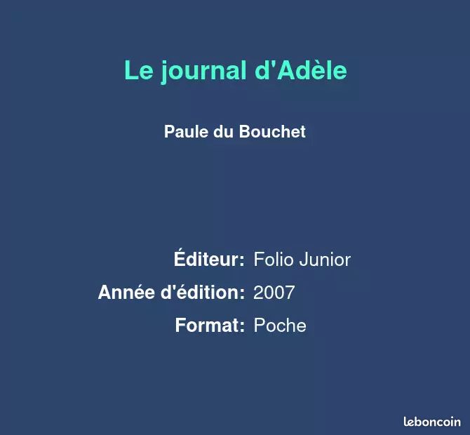 Le journal d'Adèle - Paule du Bouchet (image 2)