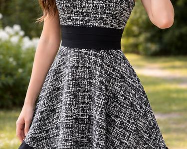 Robe Femme JBC Motif Gris/noir/blanc - Taille 36 - Moulante Genoux - Comme Neuve