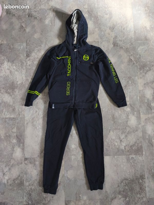 Survêtement bleu marine Sergio Tacchini taille 10 ans (image 1)