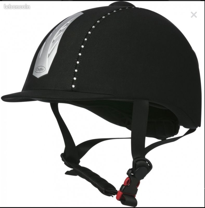Casque équitation adulte et enfant - EQUITHEME Glint noir pailleté