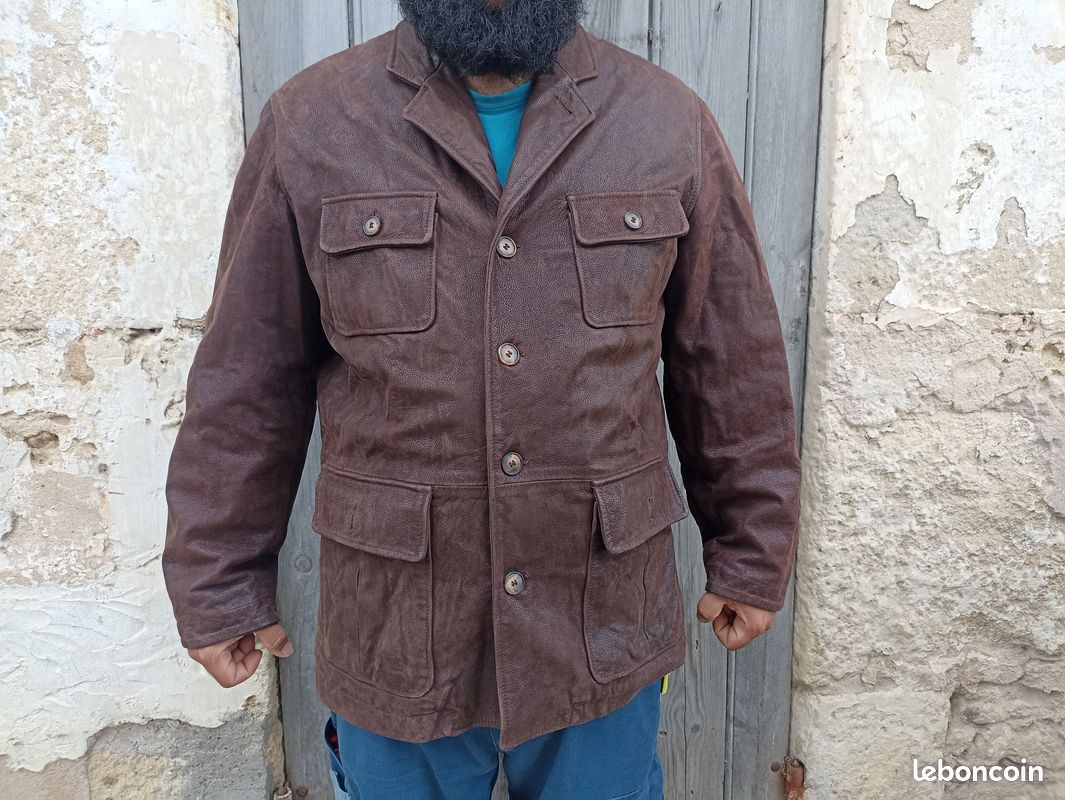 Veste cuir Burton of London homme (image 1)