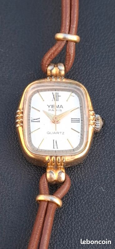 Petite Montre Vintage Yema Paris Pour Femme à Quartz - Fonctionne, Pile Changée, Occasion