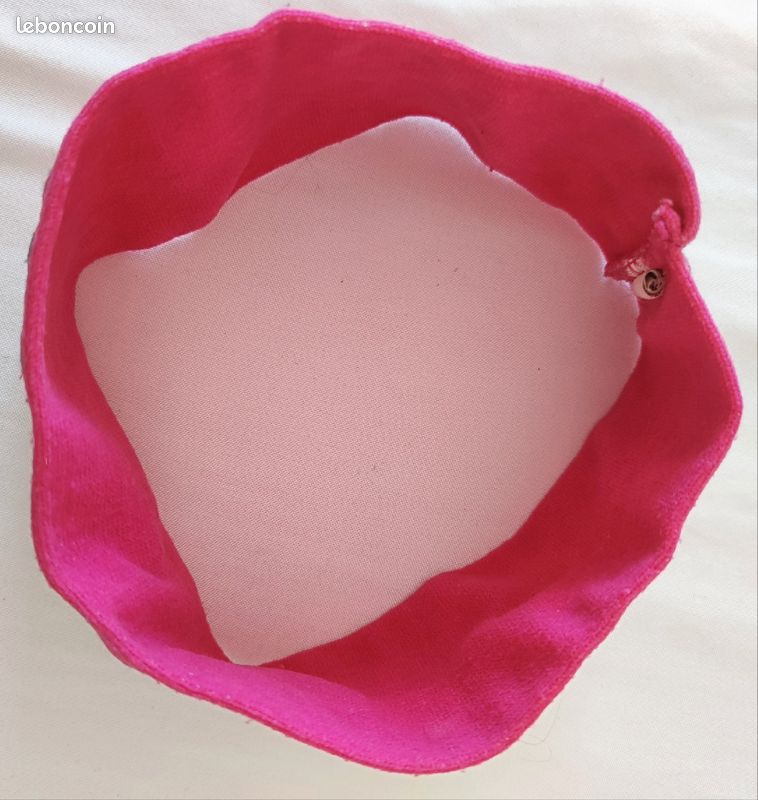 Bandeau élastiqué tour de tête rose taille unique (image 1)