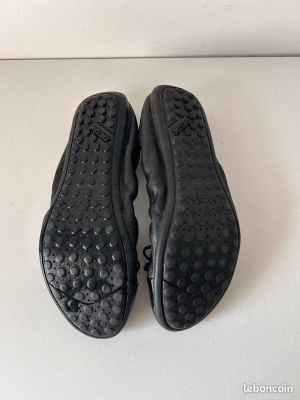 Ballerines GEOX RESPIRA En Cuir Noir - Pointure 37, Occasion En Excellent état, Satisfait Ou Remboursé